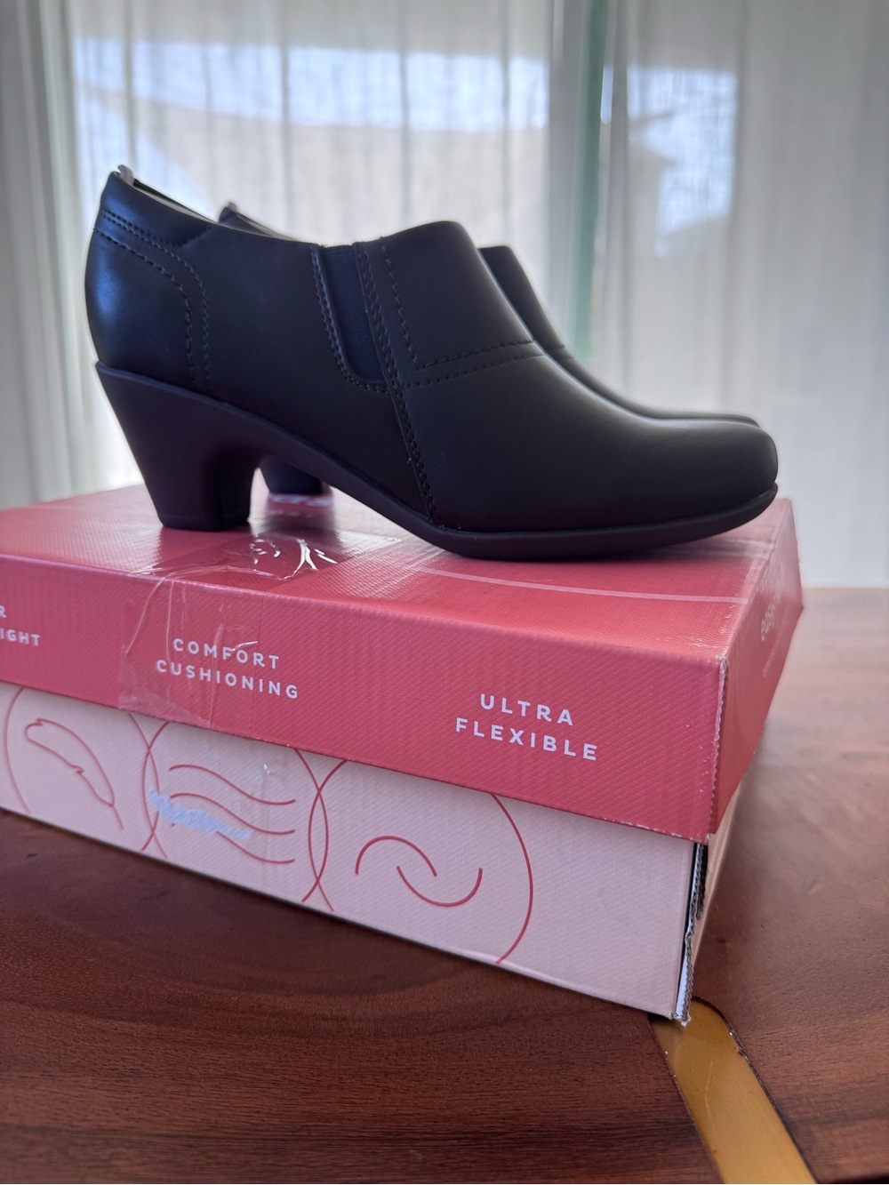 Easy Spirit Black Slip-On Low Heel Comfort Booties